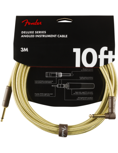 Cable Fender Deluxe Jack-Jack 3M Tweed Angl
