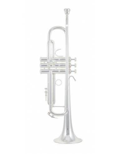 Trompeta Bach LR180 72ML Tudel 43 Plateada Sib frontal