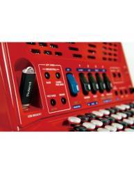 Acordeón Roland FR-1X Rojo de Teclado detalle controles