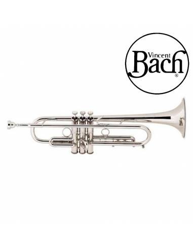 Trompeta Bach LT190ML1B Plateada frontal