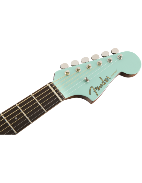Clavijero de la Guitarra Electroacústica Fender Malibu Player Walnut Fingerboard Aqua Splash