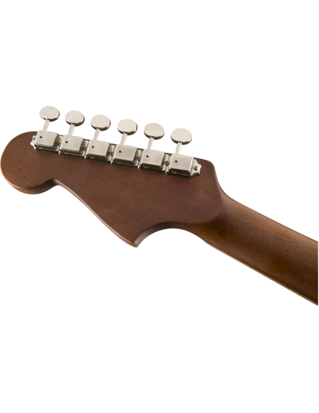 Clavijero de la Guitarra Electroacústica Fender Malibu Player Walnut Fingerboard Aqua Splash trasera