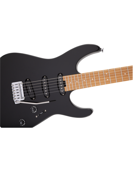 Guitarra Eléctrica Charvel  PRO-MOD DK22 SSS 2PT CM Negro cuerpo