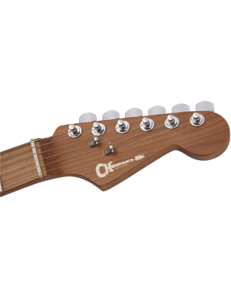 Guitarra Eléctrica Charvel  PRO-MOD DK22 SSS 2PT CM Negro clavijero frontal