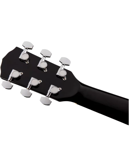 Clavijero de la Guitarra Acústica Fender Cd-60S Dreadnought Walnut Fingerboard Black trasera