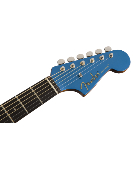 Guitarra Electroacústica Fender Redondo Player WN Belmont Blue clavijero frontal