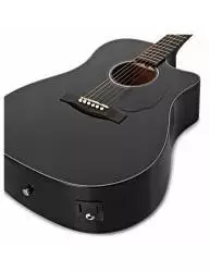 Guitarra Electroacústica Fender Fa-125Ce Dreadnought Walnut Fingerboard Black izquierda