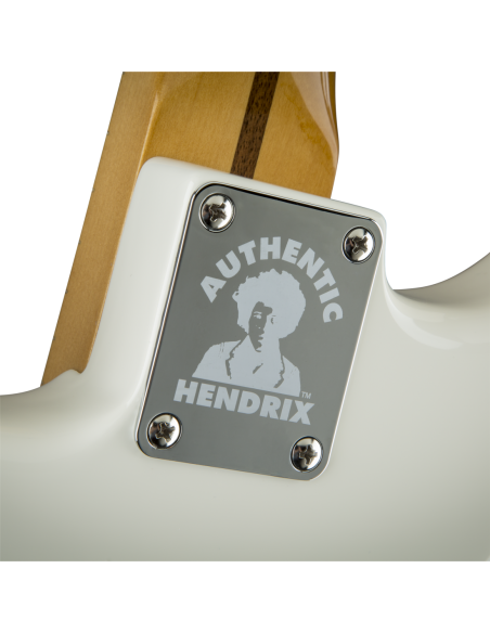 Sello de garantía de la Guitarra Eléctrica Fender Stratocaster Jimi Hendrix Signature Maple Fingerboard Olympic White
