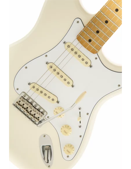 Detalle cuerpo de la Guitarra Eléctrica Fender Stratocaster Jimi Hendrix Signature Maple Fingerboard Olympic White