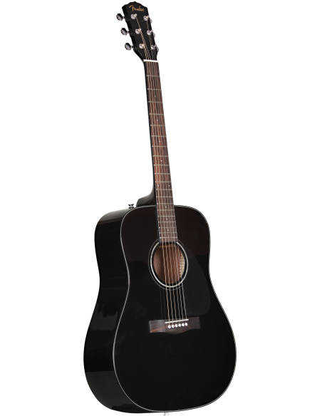 Guitarra Acústica Fender Cd-60 Dreadnough V3 Ds Walnut Fingerboard Negra izquierda