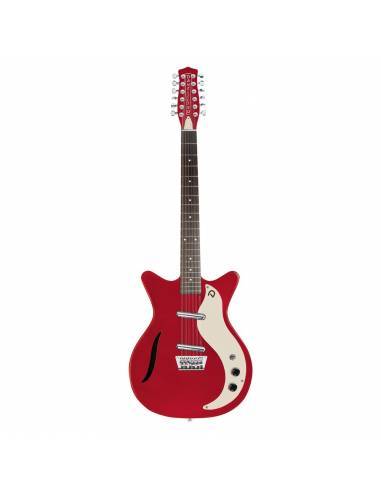 Guitarra Eléctrica Danelectro Vintage 12 Red Metallic frontal