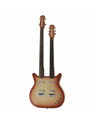 Guitarra Eléctrica Danelectro Doubleneck 6/4 Strings Copper Burst frontal