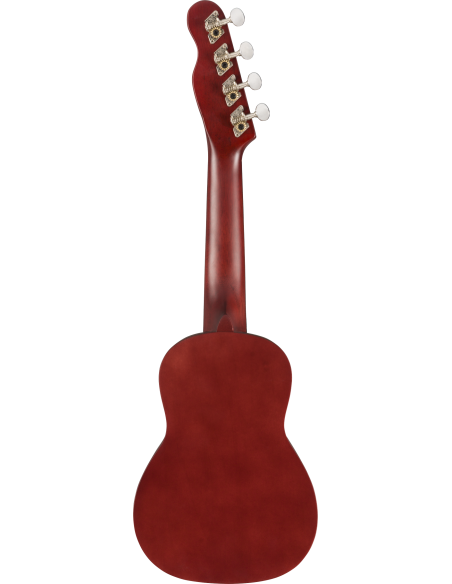 Fondo del Ukelele Soprano Fender Venice Walnut Fingerboard Cherry