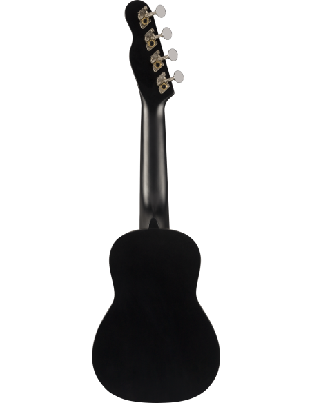 Fondo del Ukelele Soprano Fender Venice Walnut Fingerboard Black