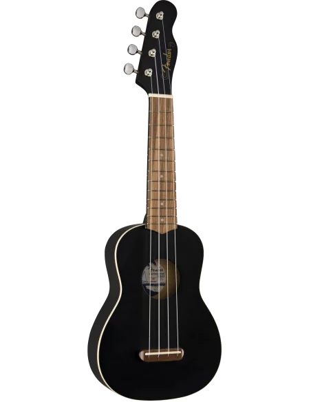 Ukelele Soprano Fender Venice Walnut Fingerboard Black lateral