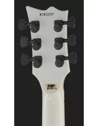 Guitarra Eléctrica ESP Iron Cross Snow White James Hetfield clavijero posterior