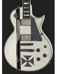Guitarra Eléctrica ESP Iron Cross Snow White James Hetfield central