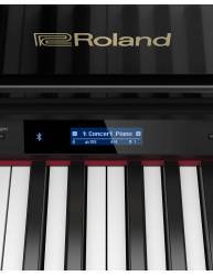 Detalle del teclado del Mini Piano Electrónico de cola Roland GP607 ébano pulido