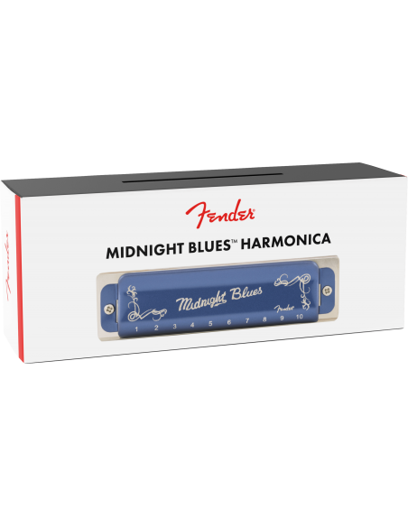Armónica Fender Midnight Blues Do (C) caja perfil