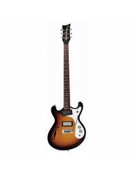 Guitarra Eéctrica Danelectro 66BT Baritone 3 Tone Sunburst frontal