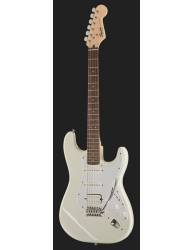 Guitarra Eléctrica Squier by Fender Bullet Stratocaster con Tremolo HSS LRL AWT perfil