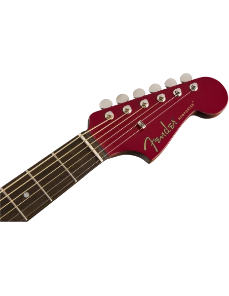 Clavijero de la Guitarra Electroacústica Fender Newporter Player Walnut Fingerboard Candy Apple Red