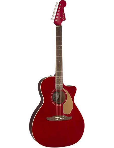 Guitarra Electroacústica Fender Newporter Player Walnut Fingerboard Candy Apple Red lateral