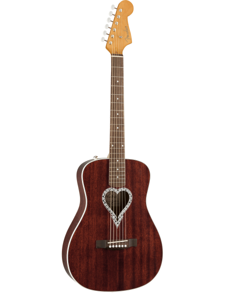 Guitarra Acústica Fender Alkaline Trío Malibu WN Natural perfil