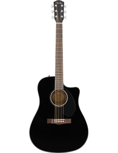 Guitarra Electroacústica Fender CD-60SCE Negro frontal
