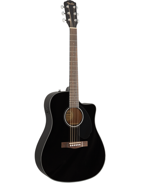 Guitarra Electroacústica Fender CD-60SCE Negro perfil