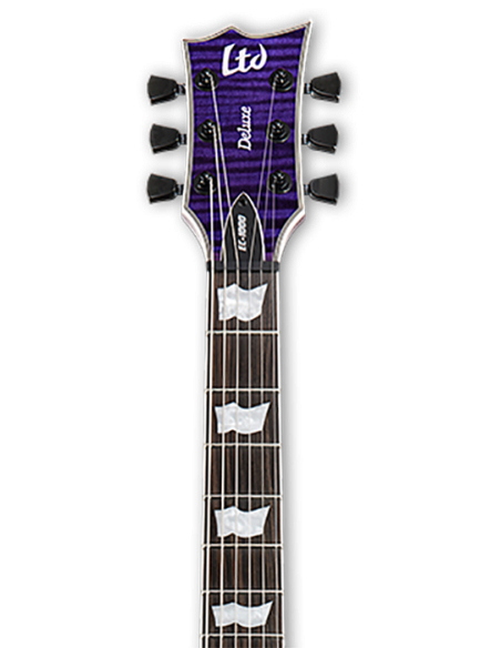 Guitarra Eléctrica LTD EC-1000 See Thru Purple clavijero frontal