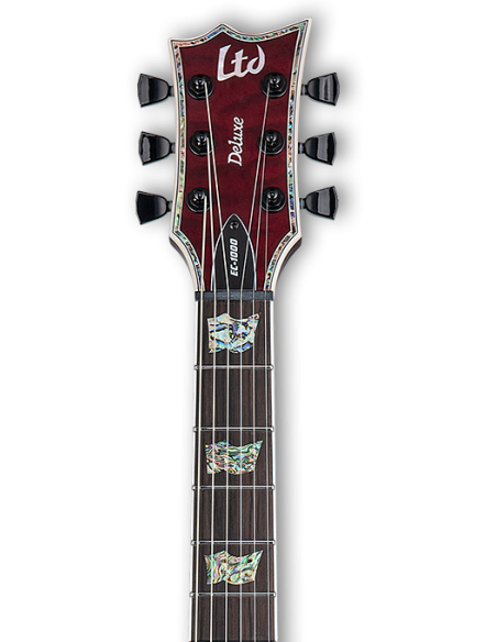 Guitarra Eléctrica LTD EC-1000 See Thru Black Cherry  clavijero frontal