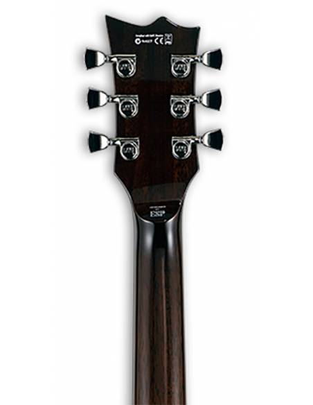 Guitarra Eléctrica LTD EC-1000 Amber Sunburst clavijero posterior