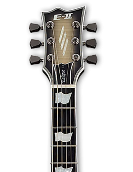 Guitarra Eléctrica ESP E-II Eclipse Full Thickness Black Natural Burst clavijero frontal