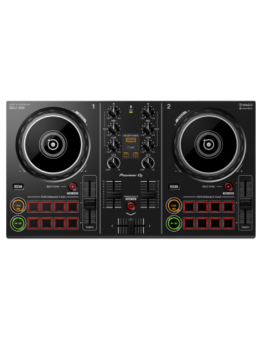Controlador DJ Pioneer DDJ-200 frontal