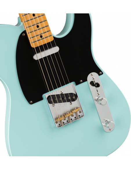 Detalle cuerpo de la Guitarra Eléctrica Fender Vintera 50S Telecaster Modified Maple Fingerboard Daphne Blue