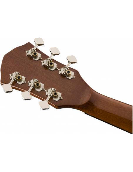 Clavijero de la Guitarra Electroacústica Fender Fa-345Ce Auditorium Laurel Fingerboard 3 Tone Tea Burst trasera