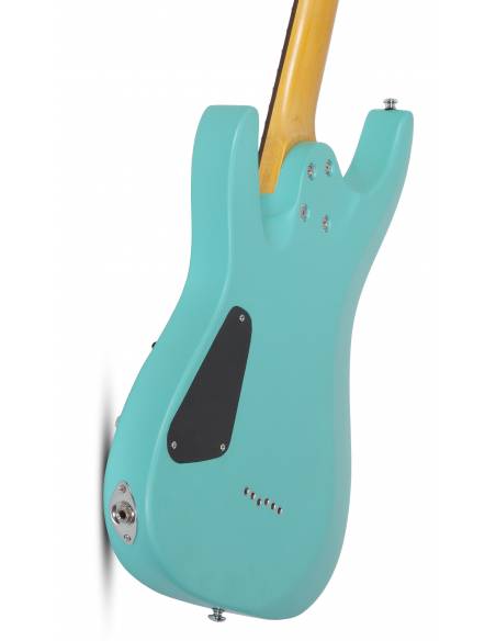 Guitarra Eléctrica Schecter C-6 Deluxe Satin Aqua cuerpo posterior