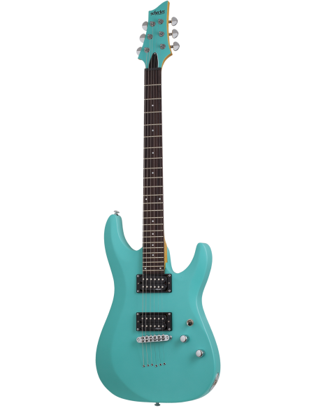 Guitarra Eléctrica Schecter C-6 Deluxe Satin Aqua frontal