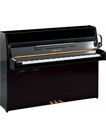 Piano Acústico Yamaha B1 SC2 Silent  lateral izquierdo en negro