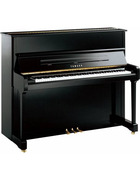Piano Acústico Yamaha P121 PE frontal izquierdo