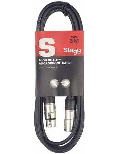 Cable Micrófono Stagg Smc3 Xlr-Xlr 3M enrollado