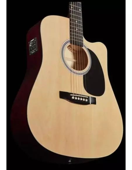 Cuerpo de la Guitarra Electroacústica Squier By Fender Sa-105Ce Natural ladeada