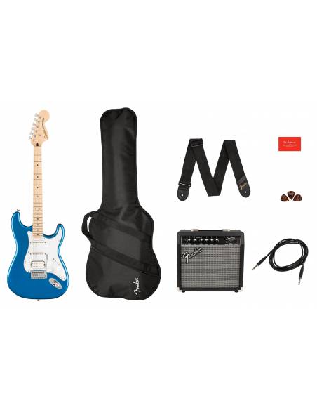 Pack Guitarra Eléctrica Squier By Fender Affinity Stratocaster Mn Hss Lake Placid Blue 15G