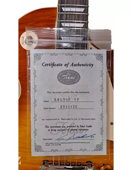 Guitarra Eléctrica Tokai LS136F VF certificado autenticidad