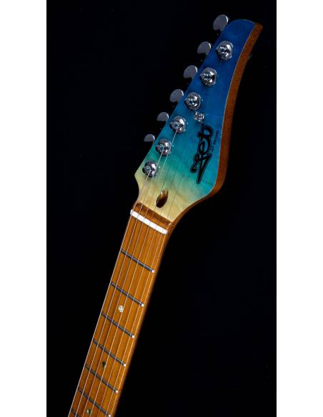 Clavijero de la Guitarra Eléctrica Jet Js1000 Quilted Transparent Blue Hss