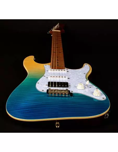 Cuerpo de la Guitarra Eléctrica Jet Js450 Transparent Blue Hss frontal