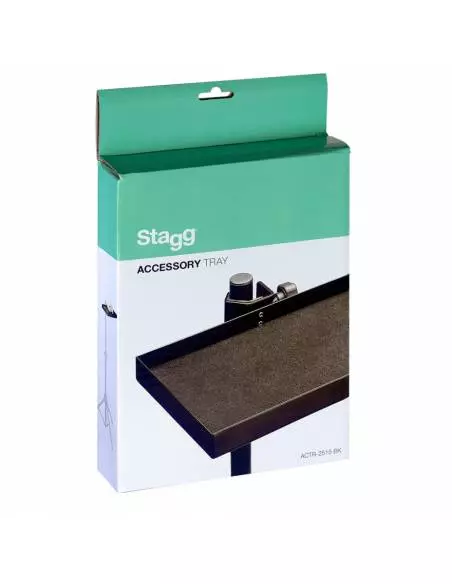 Bandeja Accesorios Stagg con Abrazadera Soporte ACTR-2515 black en caja