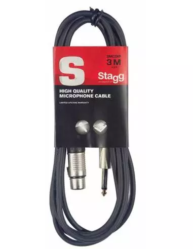 Cable Micrófono Stagg Smc3Xp Xlr/Jack 3M enrollado