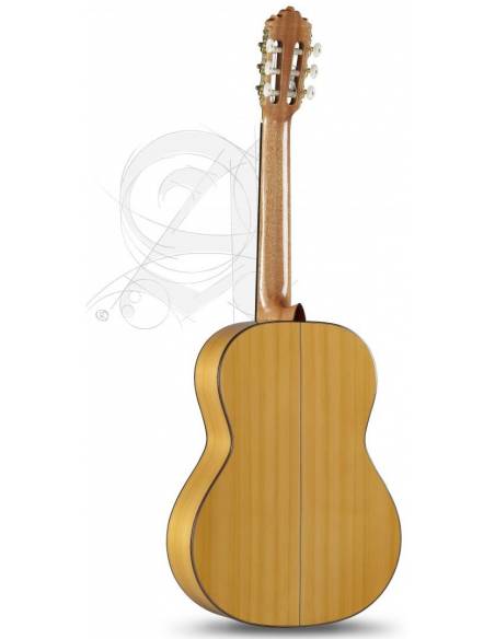 Fondo de la Guitarra del Pack de Guitarra Flamenca Alhambra 7Fc con funda